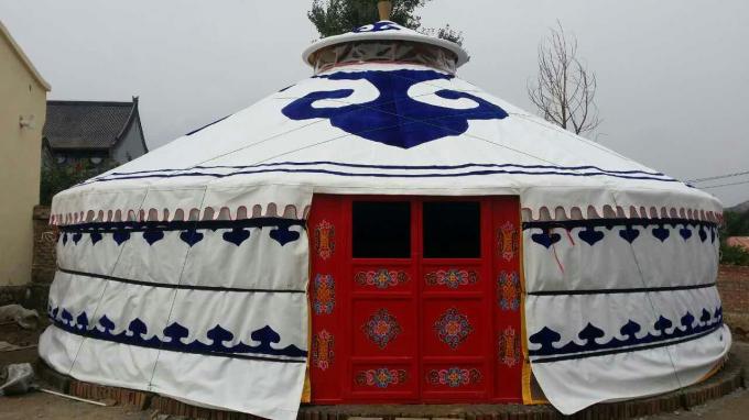 Шатер Юрт монгола рамки древесины белизны 100% водоустойчивый для проживания в гостинице