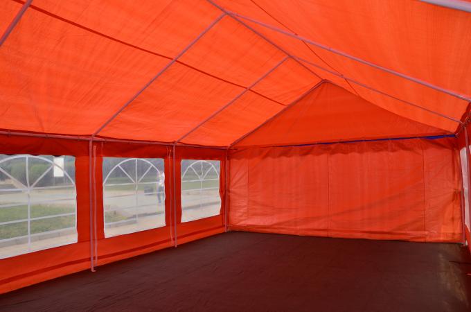 Оранжевые шатры партии большой емкости на открытом воздухе, легкий шатер приема гостей в саду установки 